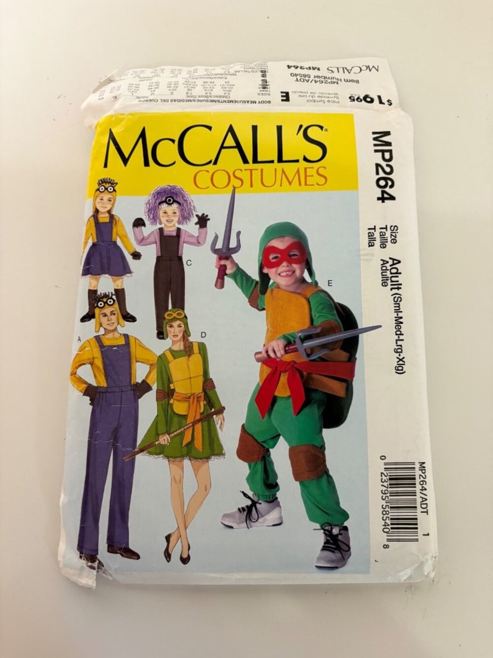 McCalls Costumes MP264 Sewing Pattern Multiple Adult Sizes